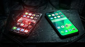 Why digital products fail infographic showing 70% failure rate statistics with cracked device and strategic design shield on dark red background - Kijoo Agency